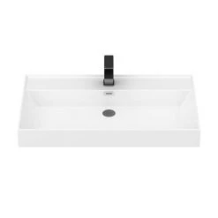 Arezzo Countertop Basin Unit - Concrete-Effect with Black Frame - 1000mm inc. Basin -Countertop Vanity Units Sales AZ10CB2D d3 460