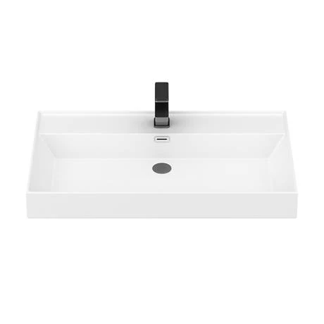 Arezzo Countertop Basin Unit - Gloss White with Black Frame - 1000mm inc. Basin 6 Arezzo Countertop Basin Unit - Gloss White with Black Frame - 1000mm inc. Basin - Image 4