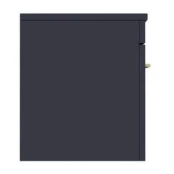 Arezzo Wall Hung Countertop Vanity Unit - Matt Blue - 600mm with Brushed Brass Handle -Countertop Vanity Units Sales AZB6WHWBB D4 460