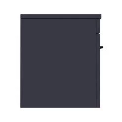 Arezzo Wall Hung Countertop Vanity Unit - Matt Blue - 600mm with Matt Black Handle -Countertop Vanity Units Sales AZB6WHWBK D4 460