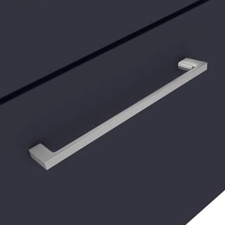Arezzo Wall Hung Countertop Vanity Unit - Matt Blue - 600mm with Chrome Handle 4 Arezzo Wall Hung Countertop Vanity Unit - Matt Blue - 600mm with Chrome Handle - Image 2