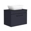 Arezzo Wall Hung Countertop Basin Unit - Blue with Black Handle - 600mm inc. Basin 1 Arezzo Wall Hung Countertop Basin Unit - Blue with Black Handle - 600mm inc. Basin -Countertop Vanity Units Sales AZBWHMB465 p