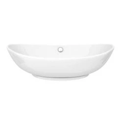 Arezzo Floating Basin Shelf with Drawer - Matt White - 600mm inc. Oval Basin -Countertop Vanity Units Sales AZCTWHT6B3 d5 460