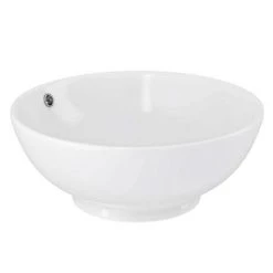 Arezzo Floating Basin Shelf with Drawer - Matt White - 600mm inc. Round Basin -Countertop Vanity Units Sales AZCTWHT6B4 d2 460