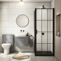 Arezzo Wall Hung Countertop Vanity Unit - Matt Grey - 600mm with Bellato Grey Worktop & Chrome Handle -Countertop Vanity Units Sales AZG6WHWCHG n d4 460