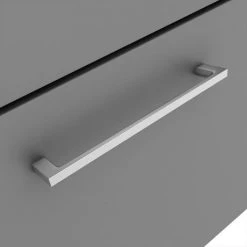 Arezzo Wall Hung Countertop Vanity Unit - Matt Grey - 600mm with Chrome Handle -Countertop Vanity Units Sales AZG6WHWCH d1 460