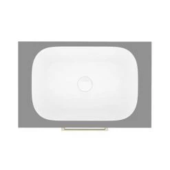 Arezzo Wall Hung Countertop Basin Unit - Grey with Brushed Brass Handle - 600mm inc. Basin 13 Arezzo Wall Hung Countertop Basin Unit - Grey with Brushed Brass Handle - 600mm inc. Basin -Countertop Vanity Units Sales AZGWHBB465 n d5 460