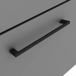 Arezzo Matt Grey Wall Hung Double Countertop Vanity Unit incl. 2 Basins (1200mm w. Matt Black Handles) 10 Arezzo Matt Grey Wall Hung Double Countertop Vanity Unit incl. 2 Basins (1200mm w. Matt Black Handles) -Countertop Vanity Units Sales AZGWHMB12B d2 460