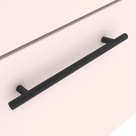 Arezzo Wall Hung Countertop Basin Unit - Pink with Industrial Style Black Handle - 600mm inc. Black Basin 4 Arezzo Wall Hung Countertop Basin Unit - Pink with Industrial Style Black Handle - 600mm inc. Black Basin - Image 2