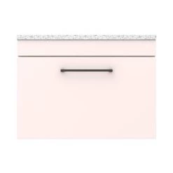 Arezzo Wall Hung Countertop Vanity Unit - Matt Pink - 600mm with White Worktop & Matt Black Handle 11 Arezzo Wall Hung Countertop Vanity Unit - Matt Pink - 600mm with White Worktop & Matt Black Handle -Countertop Vanity Units Sales AZP6WHWMBW d7 460