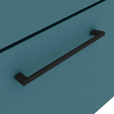 Arezzo Wall Hung Countertop Vanity Unit - Matt Green - 600mm with Matt Black Handle 4 Arezzo Wall Hung Countertop Vanity Unit - Matt Green - 600mm with Matt Black Handle - Image 2