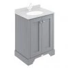 Bayswater Plummett Grey 600mm 2 Door Basin Cabinet Only -Countertop Vanity Units Sales BAYF102 P