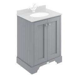Bayswater Plummett Grey 600mm 2 Door Basin Cabinet Only