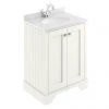 Bayswater Pointing White 600mm 2 Door Vanity Unit & 1TH White Marble Basin Top -Countertop Vanity Units Sales BAYF103 BAYC222 P