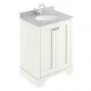 Bayswater Pointing White 600mm 2 Door Vanity Unit & 1TH Grey Marble Basin Top -Countertop Vanity Units Sales BAYF103 BAYC223 P