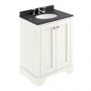 Bayswater Pointing White 600mm 2 Door Vanity Unit & 3TH Black Marble Basin Top -Countertop Vanity Units Sales BAYF103 BAYC224 P