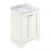 Bayswater Pointing White 600mm 2 Door Vanity Unit & 3TH White Marble Basin Top -Countertop Vanity Units Sales BAYF103 BAYC225 P