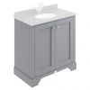 Bayswater Plummett Grey 800mm 2 Door Basin Cabinet Only -Countertop Vanity Units Sales BAYF104 P