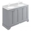 Bayswater Plummett Grey 1200mm 4 Door Basin Cabinet Only -Countertop Vanity Units Sales BAYF107 P