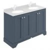 Bayswater Stiffkey Blue 1200mm 4 Door Basin Cabinet Only -Countertop Vanity Units Sales BAYF108 P