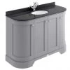 Bayswater Plummett Grey Curved 1200mm 4-Door Vanity Unit & 1TH Black Marble Single Bowl Basin Top -Countertop Vanity Units Sales BAYF164 BAYC239 p