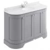 Bayswater Plummett Grey Curved 1200mm 4-Door Vanity Unit & 1TH White Marble Single Bowl Basin Top -Countertop Vanity Units Sales BAYF164 BAYC240 p