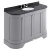 Bayswater Plummett Grey Curved 1200mm 4-Door Vanity Unit & 3TH Black Marble Single Bowl Basin Top -Countertop Vanity Units Sales BAYF164 BAYC242 p