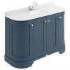 Bayswater Stiffkey Blue Curved 1200mm 4-Door Vanity Unit & 1TH White Marble Single Bowl Basin Top -Countertop Vanity Units Sales BAYF165 BAYC240 p