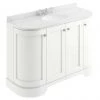 Bayswater Pointing White Curved 1200mm 4-Door Vanity Unit & 3TH White Marble Single Bowl Basin Top -Countertop Vanity Units Sales BAYF166 BAYC243 p