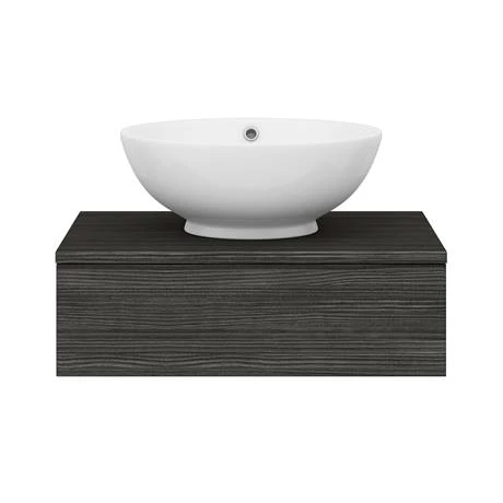 Brooklyn Floating Basin Shelf with Drawer - Black - 600mm incl. Round Basin 8 Brooklyn Floating Basin Shelf with Drawer - Black - 600mm incl. Round Basin - Image 6