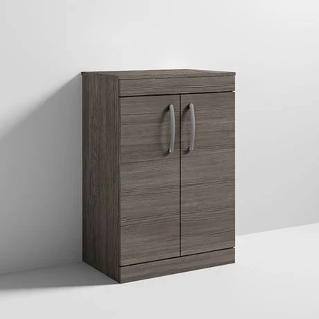 Brooklyn Floor Standing Countertop Vanity Unit - Grey Avola - 605mm with Chrome Handles 6 Brooklyn Floor Standing Countertop Vanity Unit - Grey Avola - 605mm with Chrome Handles - Image 4