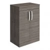 Brooklyn Floor Standing Countertop Vanity Unit - Grey Avola - 605mm with Chrome Handles -Countertop Vanity Units Sales BFS6WTG np