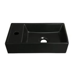 Bromley Pink Cloakroom Vanity Unit (incl. Black Basin + Matt Black Handle) -Countertop Vanity Units Sales BR4PNKMBG d3 460