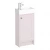 Bromley Traditional Pink Cloakroom Vanity Unit (inc. Ceramic Basin) -Countertop Vanity Units Sales BR4PNK n p
