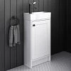 Bromley Traditional White Cloakroom Vanity Unit (incl. Matt Black Handle) 1 Bromley Traditional White Cloakroom Vanity Unit (incl. Matt Black Handle) -Countertop Vanity Units Sales BR4WHTMB n PROD