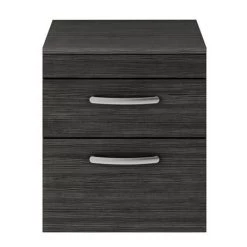 Brooklyn Wall Hung Countertop Basin Unit - Black - 605mm 2 Drawer incl. Basin -Countertop Vanity Units Sales BWH6WT2DB VES131 d1 460
