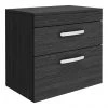 Brooklyn Wall Hung Countertop Vanity Unit - Black - 605mm 2 Drawer -Countertop Vanity Units Sales BWH6WT2DB np