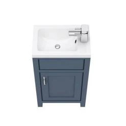 Chatsworth Traditional Blue Small Vanity - 400mm Wide -Countertop Vanity Units Sales C400BLU d1 460