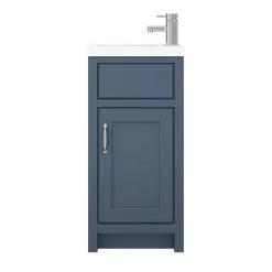 Chatsworth Traditional Blue Small Vanity - 400mm Wide -Countertop Vanity Units Sales C400BLU d2 460