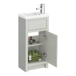 Chatsworth Traditional Grey Small Vanity - 400mm Wide -Countertop Vanity Units Sales C400GRY detail2 460