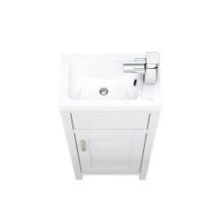 Chatsworth Traditional White Small Vanity - 400mm Wide -Countertop Vanity Units Sales C400WHT n d1 460