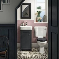 Chatsworth Traditional Graphite Vanity - 425mm Wide 10 Chatsworth Traditional Graphite Vanity - 425mm Wide -Countertop Vanity Units Sales C425BLK n d4 460