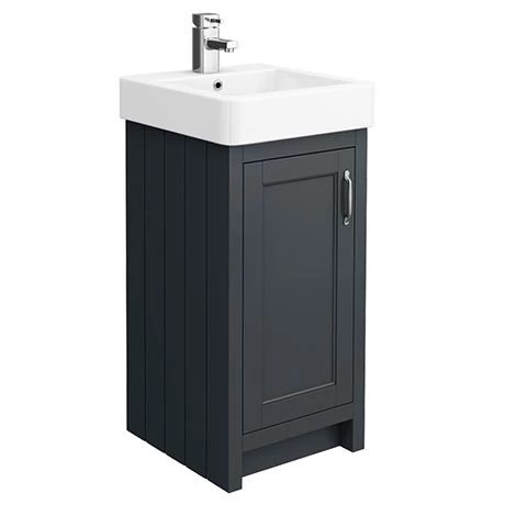 Chatsworth Traditional Graphite Vanity - 425mm Wide 3 Chatsworth Traditional Graphite Vanity - 425mm Wide