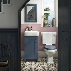 Chatsworth Traditional Blue Vanity - 425mm Wide -Countertop Vanity Units Sales C425BLU n d2 460