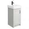 Chatsworth Traditional Grey Vanity - 425mm Wide with Matt Black Handle 2 Chatsworth Traditional Grey Vanity - 425mm Wide with Matt Black Handle -Countertop Vanity Units Sales C425GRYMB p