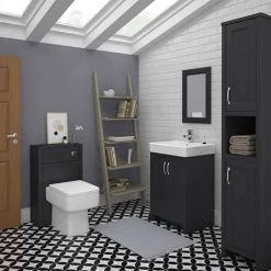 Chatsworth Traditional Graphite Vanity - 560mm Wide 11 Chatsworth Traditional Graphite Vanity - 560mm Wide -Countertop Vanity Units Sales C560BLK d3 460