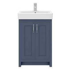 Chatsworth Traditional Blue Vanity - 560mm Wide -Countertop Vanity Units Sales C560BLU D4 460