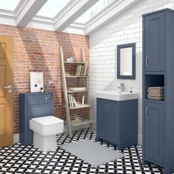 Chatsworth Traditional Blue Vanity - 560mm Wide -Countertop Vanity Units Sales C560BLU d2n 460