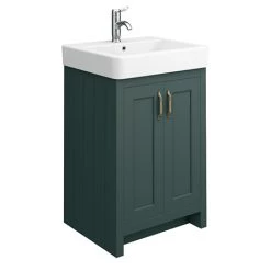 Chatsworth Traditional Green Vanity - 560mm Wide