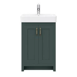 Chatsworth Traditional Green Vanity - 560mm Wide -Countertop Vanity Units Sales C560GRN d3 460